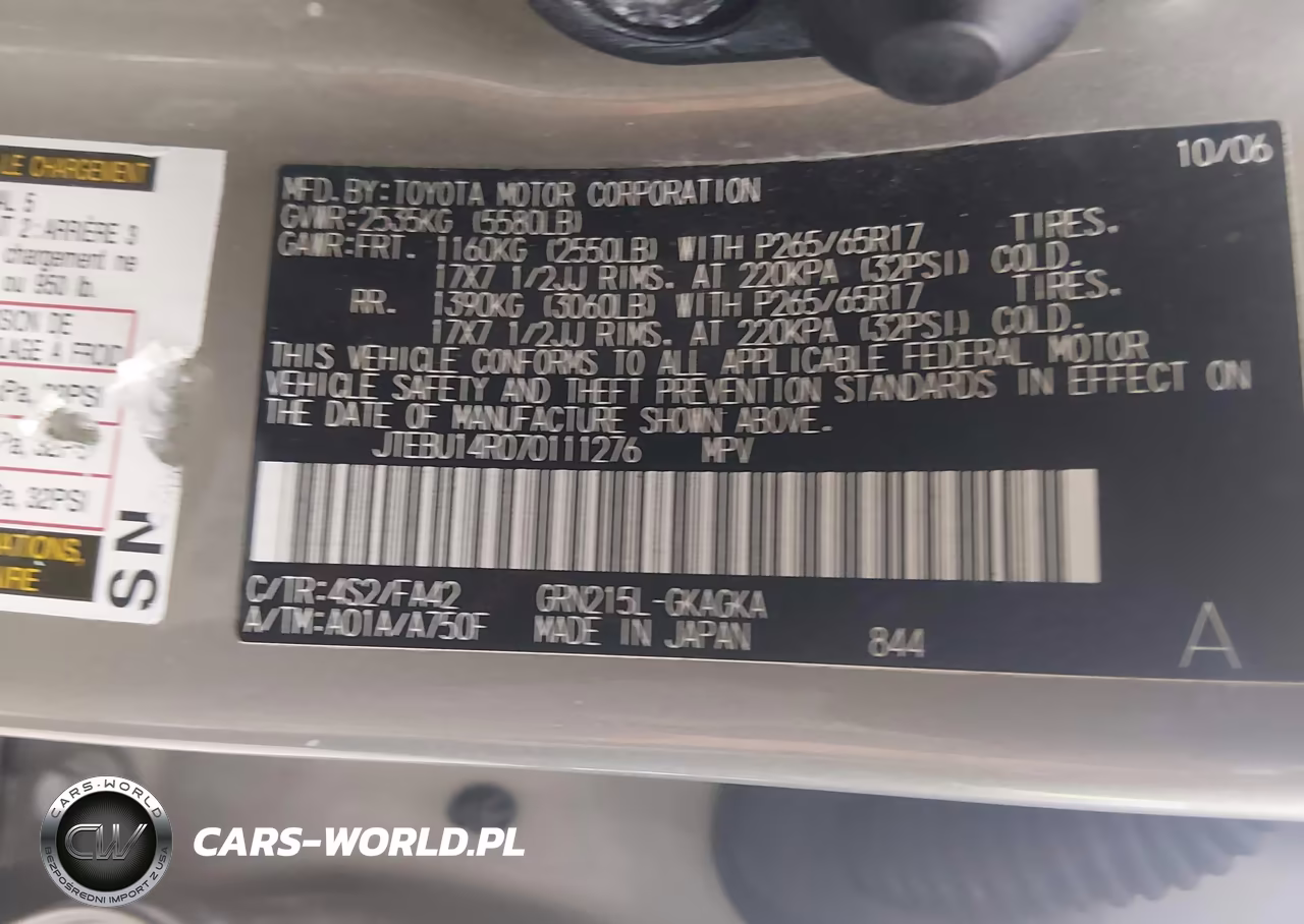 2007 Toyota 4Runner Sr5 V6 VIN:JTEBU14R070111276 - 9