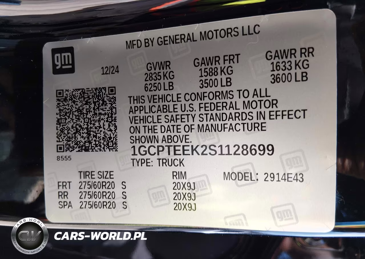 2025 Chevrolet Colorado 4Wd Trail Boss VIN:1GCPTEEK2S1128699 - 9