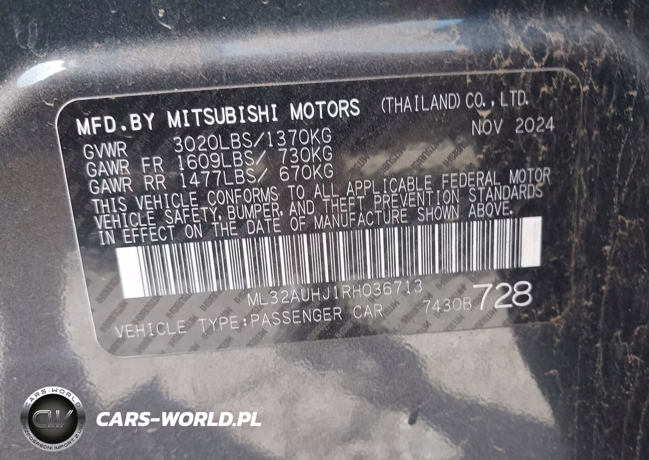 2024 Mitsubishi Mirage Es-Le VIN:ML32AUHJ1RH036713 - 9