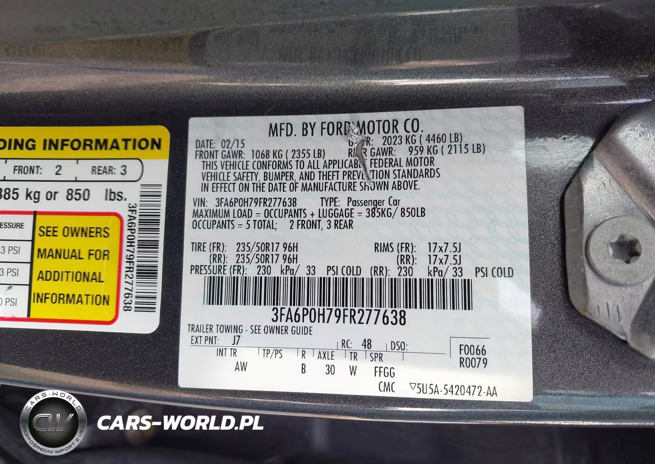 2015 Ford Fusion Se VIN:3FA6P0H79FR277638 - 9