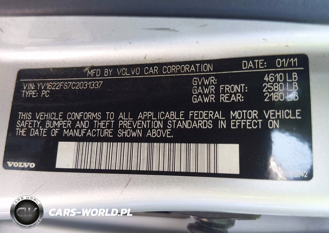 2012 Volvo S60 T5 VIN:YV1622FS7C2031337 - 9