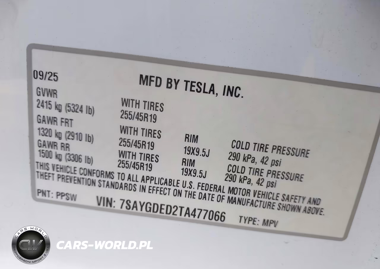 2026 Tesla Model Y Premium Rear-Wheel Drive-Rear-Wheel Drive VIN:7SAYGDED2TA477066 - 9