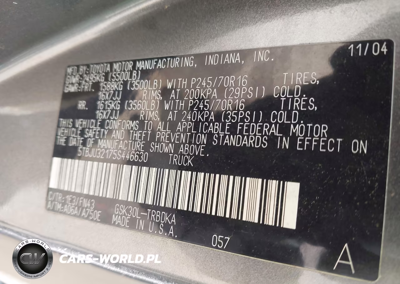 2005 Toyota Tundra VIN:5TBJU32175S446630 - 9