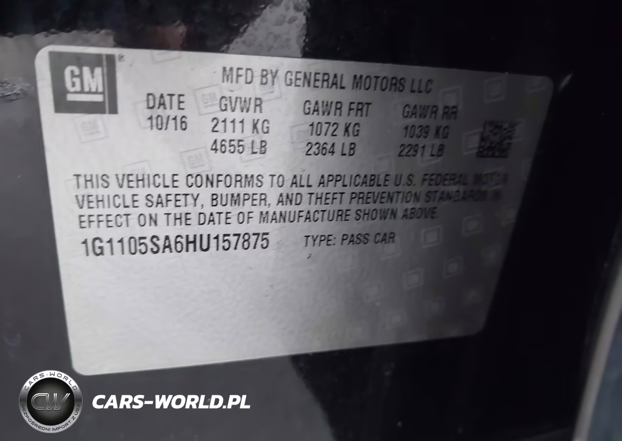 2017 Chevrolet Impala 1Lt VIN:1G1105SA6HU157875 - 9