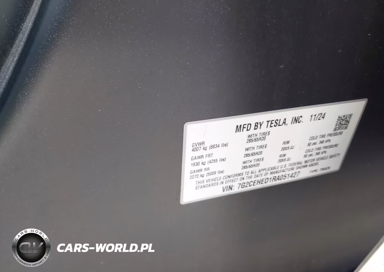 2024 Tesla Cybertruck All-Wheel Drive VIN:7G2CEHED1RA051427 - 9