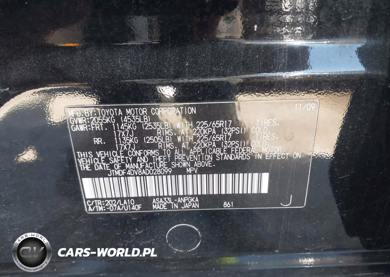 2010 Toyota Rav4 Limited VIN:JTMDF4DV8AD028099 - 9