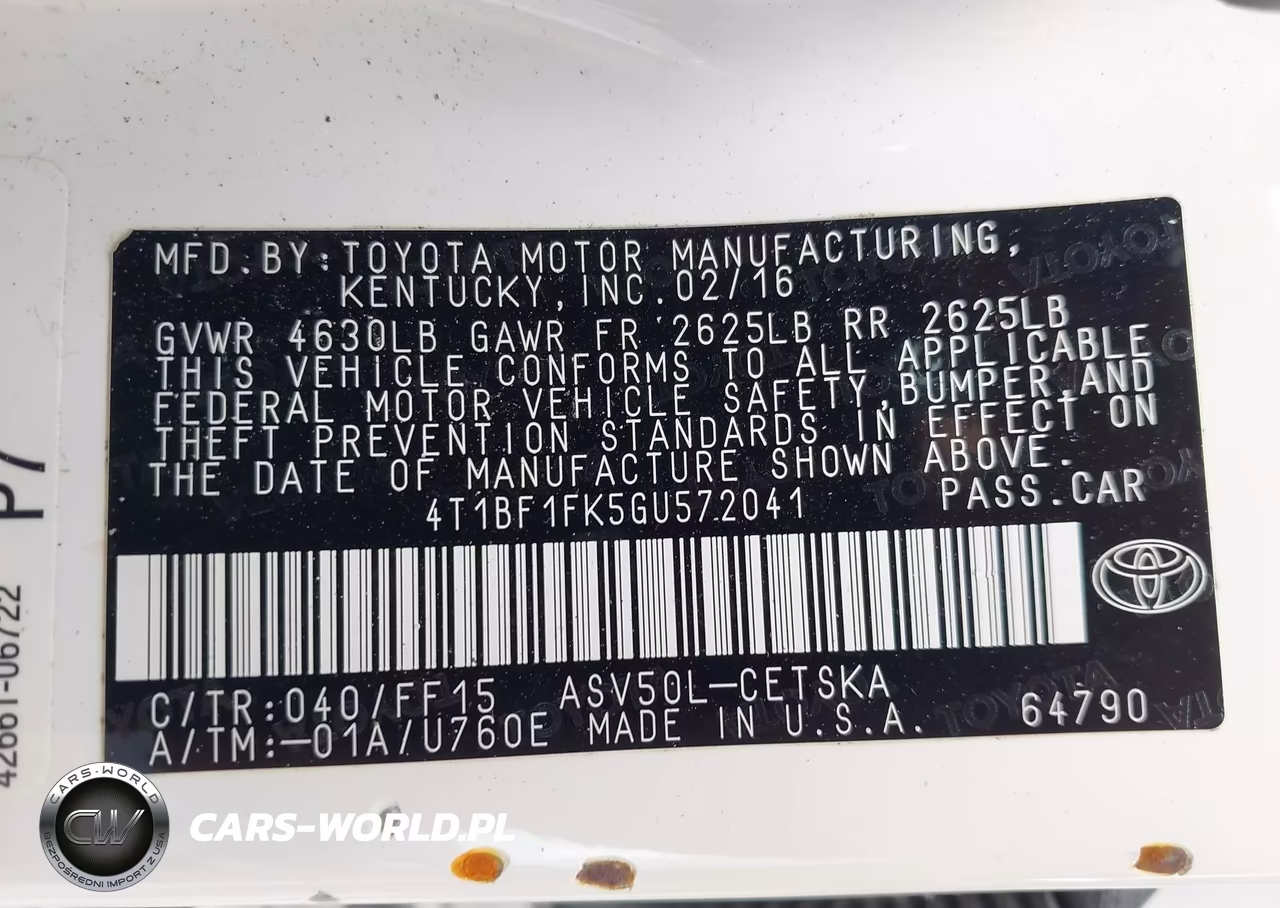 2016 Toyota Camry Se VIN:4T1BF1FK5GU572041 - 9