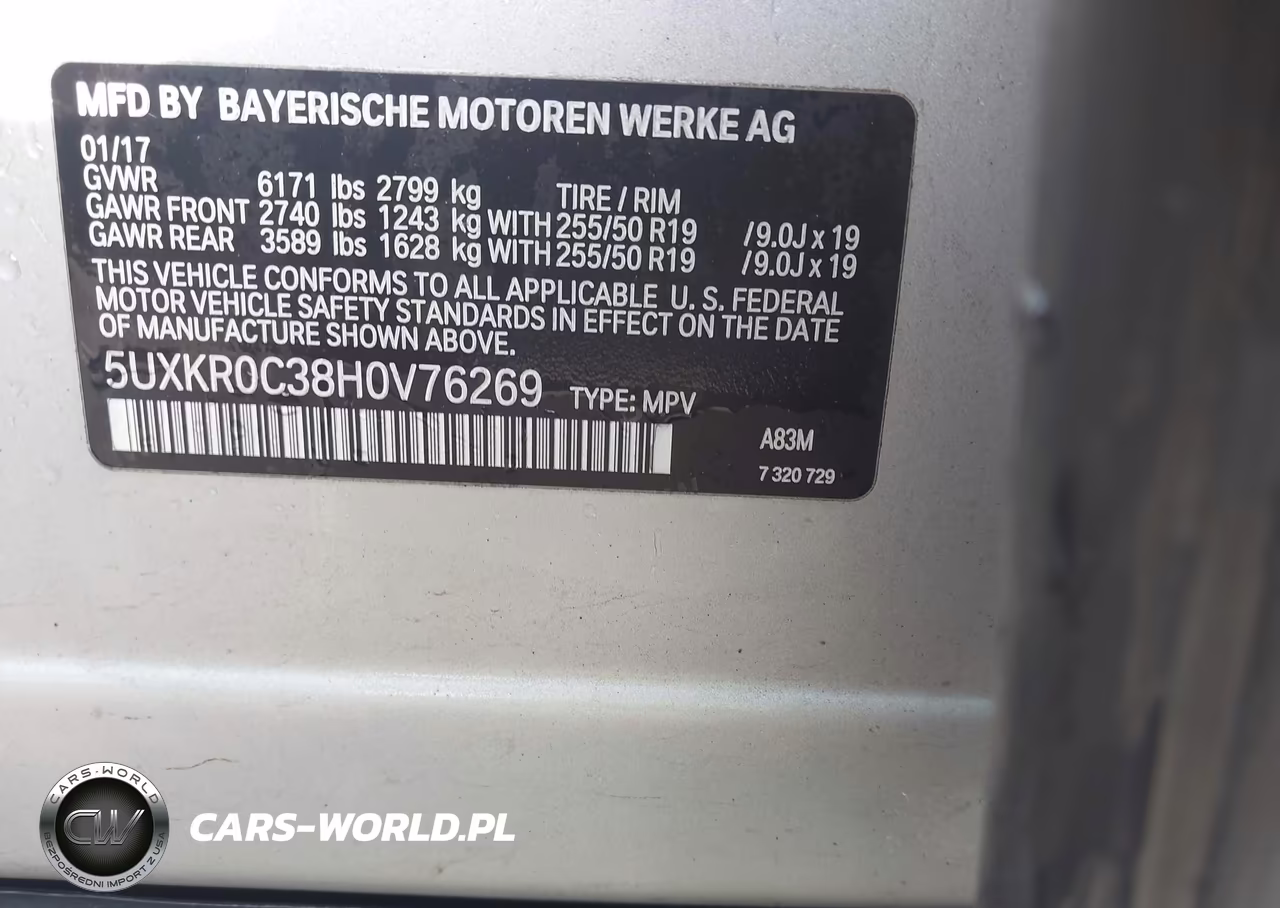 2017 BMW X5 xDrive35I VIN:5UXKR0C38H0V76269 - 9