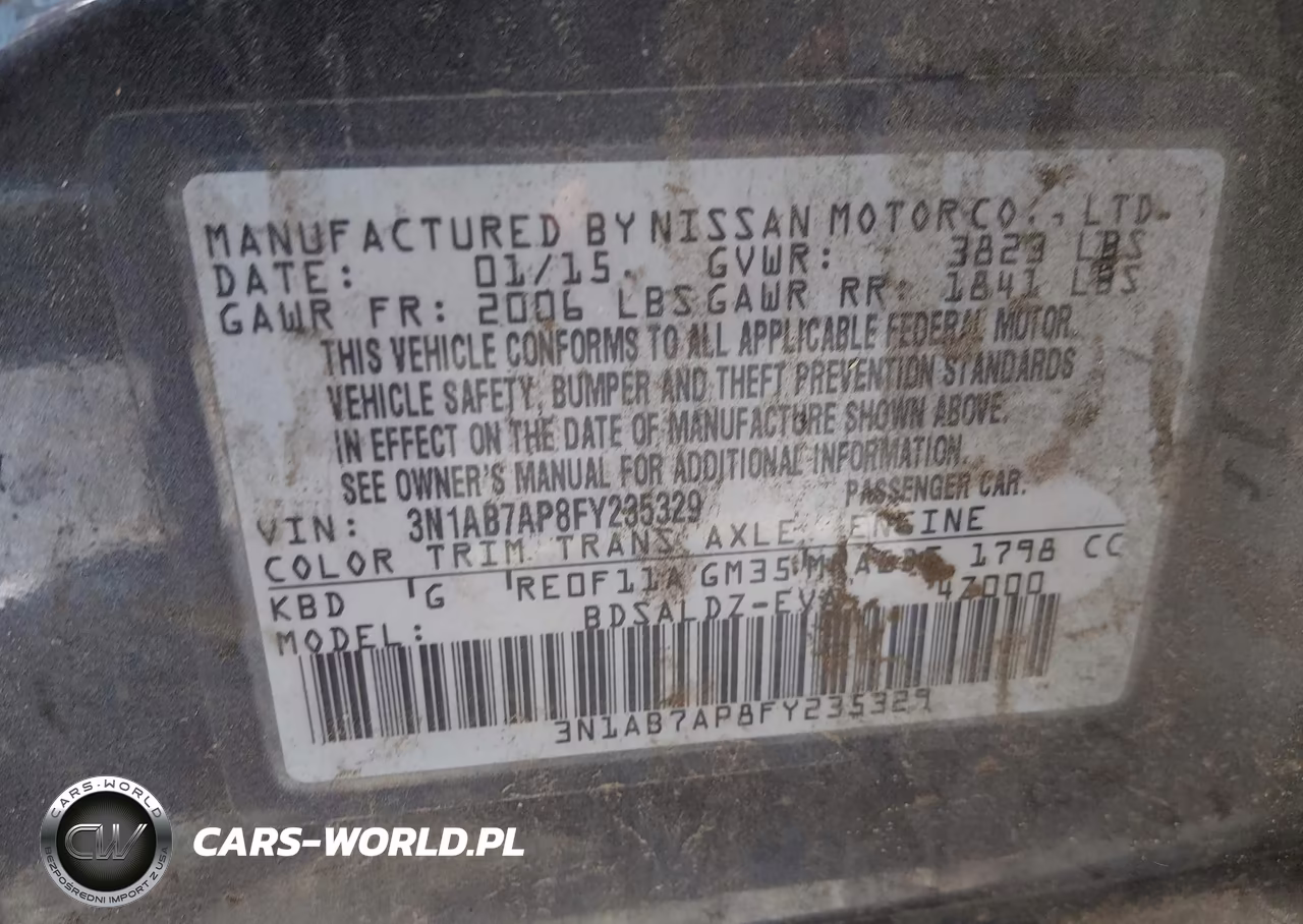 2015 Nissan Sentra Sv VIN:3N1AB7AP8FY235329 - 9
