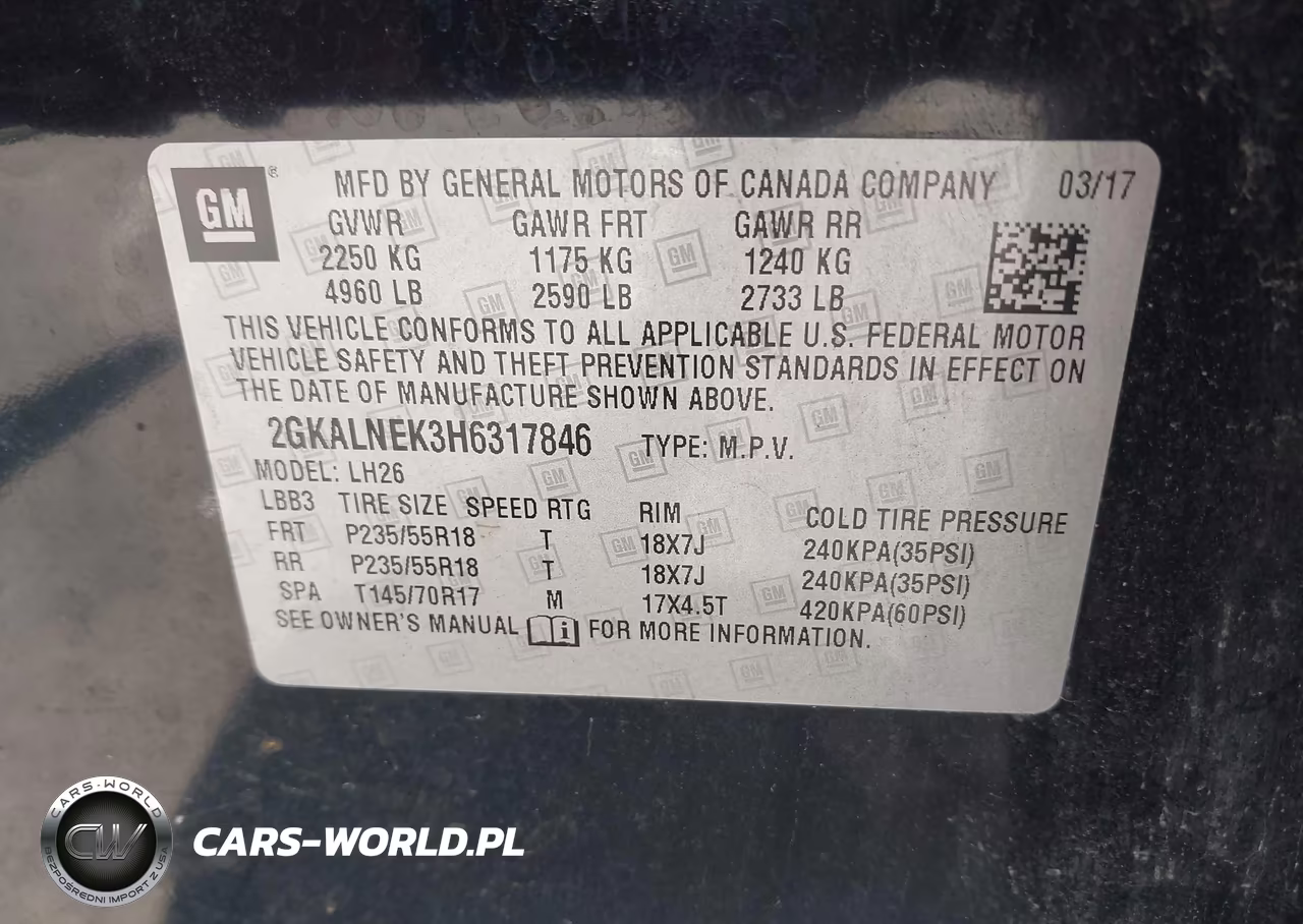 2017 GMC Terrain Sle-2 VIN:2GKALNEK3H6317846 - 9