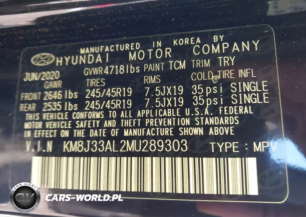 2021 Hyundai Tucson Sport VIN:KM8J33AL2MU289303 - 9