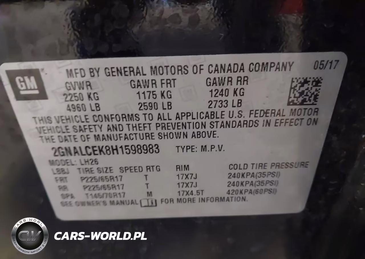 2017 Chevrolet Equinox Lt VIN:2GNALCEK8H1598983 - 9