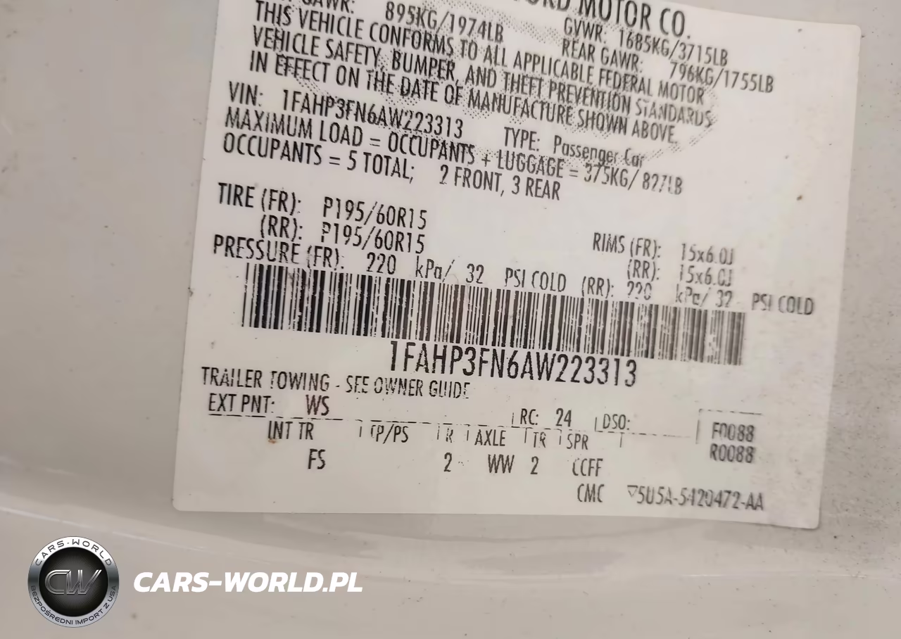 2010 Ford Focus Se VIN:1FAHP3FN6AW223313 - 9