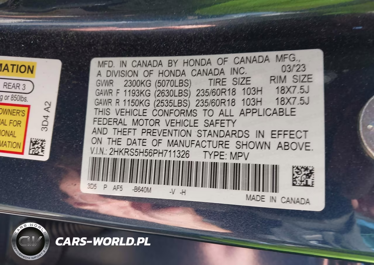 2023 Honda Cr-V Hybrid Sport VIN:2HKRS5H56PH711326 - 9