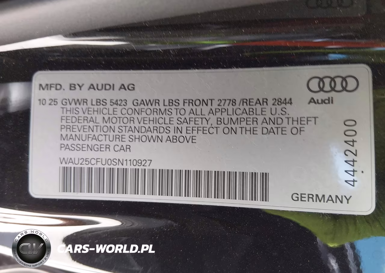 2025 Audi All-New S5 Premium Plus Tfsi Quattro S Tronic VIN:WAU25CFU0SN110927 - 9