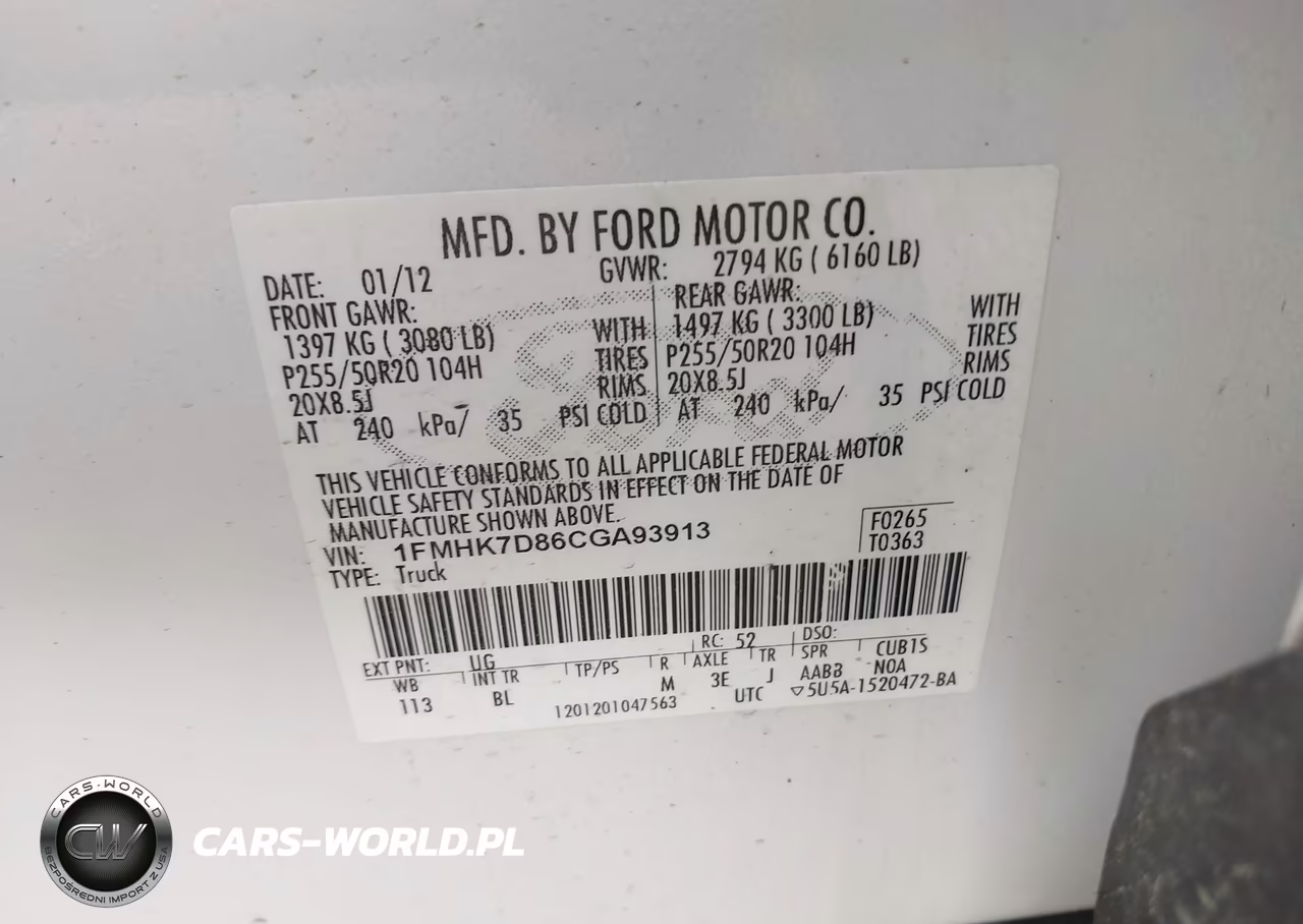 2012 Ford Explorer Xlt VIN:1FMHK7D86CGA93913 - 9