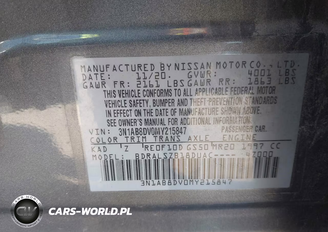 2021 Nissan Sentra Sr Xtronic Cvt VIN:3N1AB8DV0MY215847 - 9