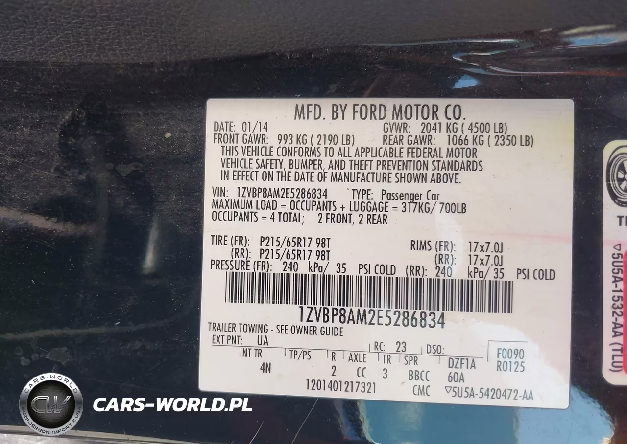 2014 Ford Mustang V6 Premium VIN:1ZVBP8AM2E5286834 - 9