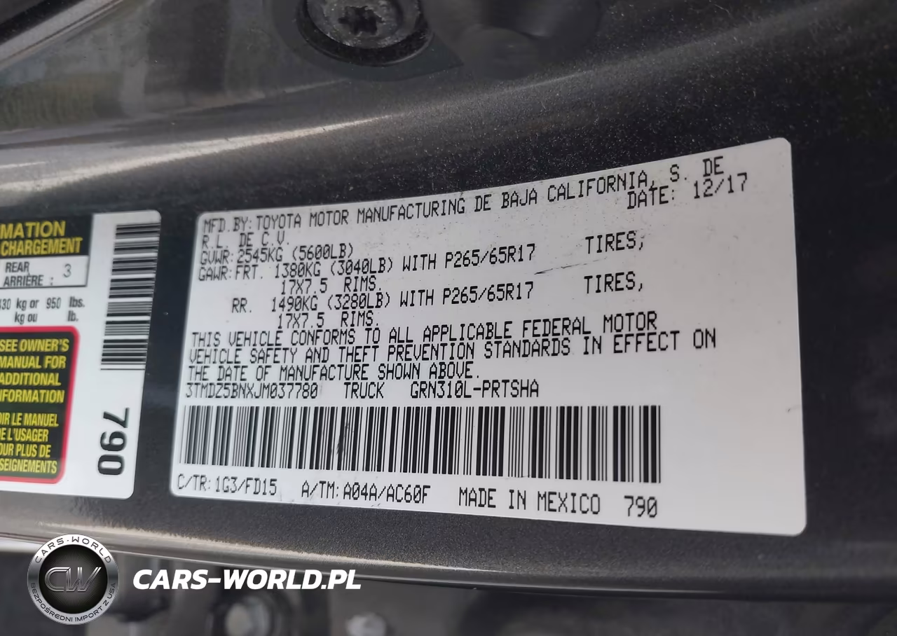 2018 Toyota Tacoma Trd Sport VIN:3TMDZ5BNXJM037780 - 9