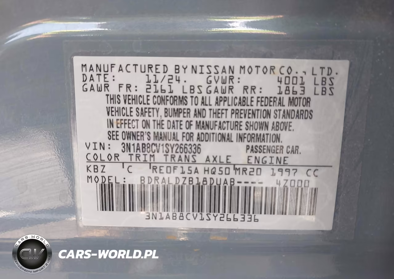 2025 Nissan Sentra Sv VIN:3N1AB8CV1SY266336 - 9