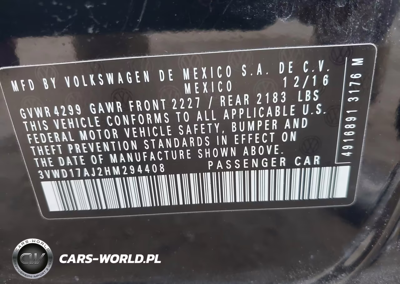 2017 Volkswagen Jetta 1.8T Sport VIN:3VWD17AJ2HM294408 - 9