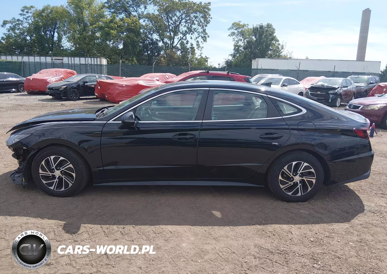 2021 Hyundai Sonata Blue VIN:KMHL24JJXMA035498 - 14