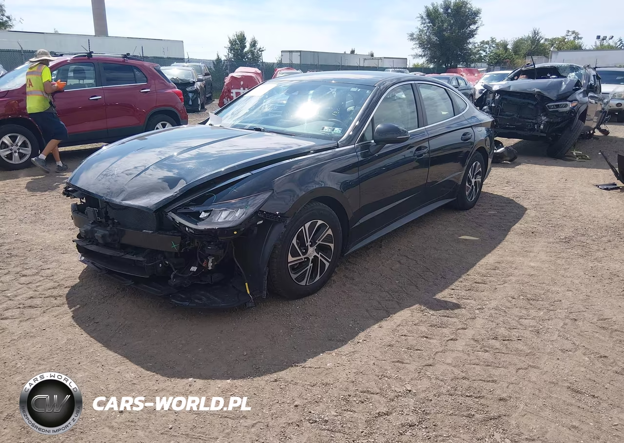 2021 Hyundai Sonata Blue VIN:KMHL24JJXMA035498 - 2