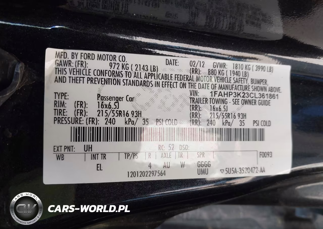 2012 Ford Focus Se VIN:1FAHP3K23CL361861 - 9