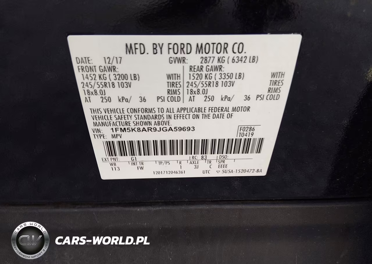 2018 Ford Police Interceptor Utility VIN:1FM5K8AR9JGA59693 - 9