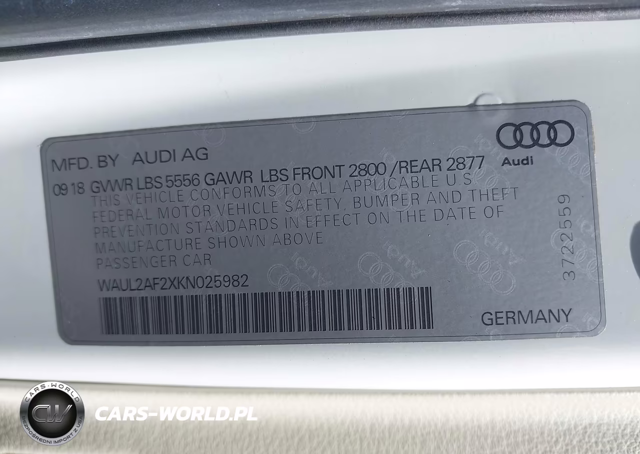 2019 Audi A6 55 Premium VIN:WAUL2AF2XKN025982 - 9