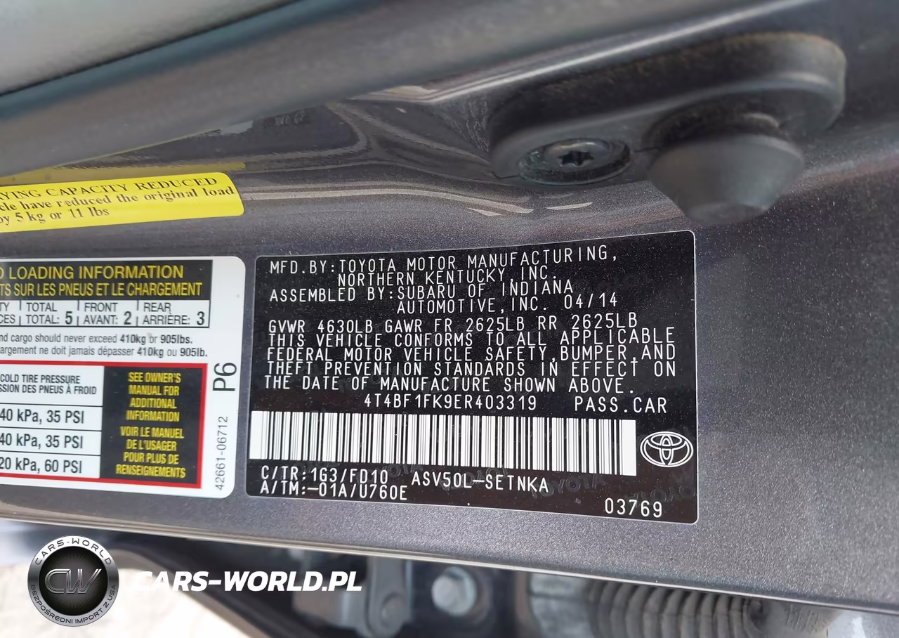 2014 Toyota Camry Le VIN:4T4BF1FK9ER403319 - 9