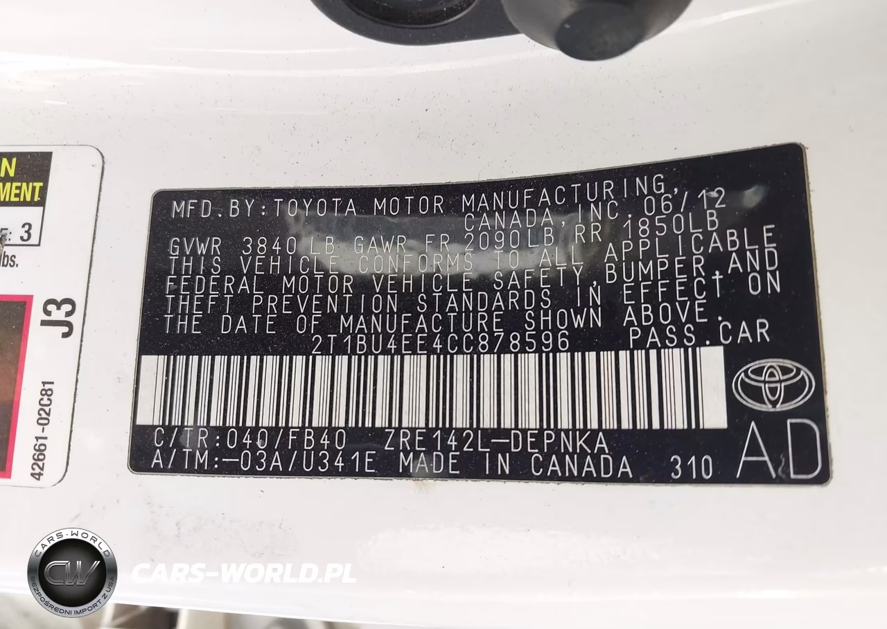 2012 Toyota Corolla Le VIN:2T1BU4EE4CC878596 - 9