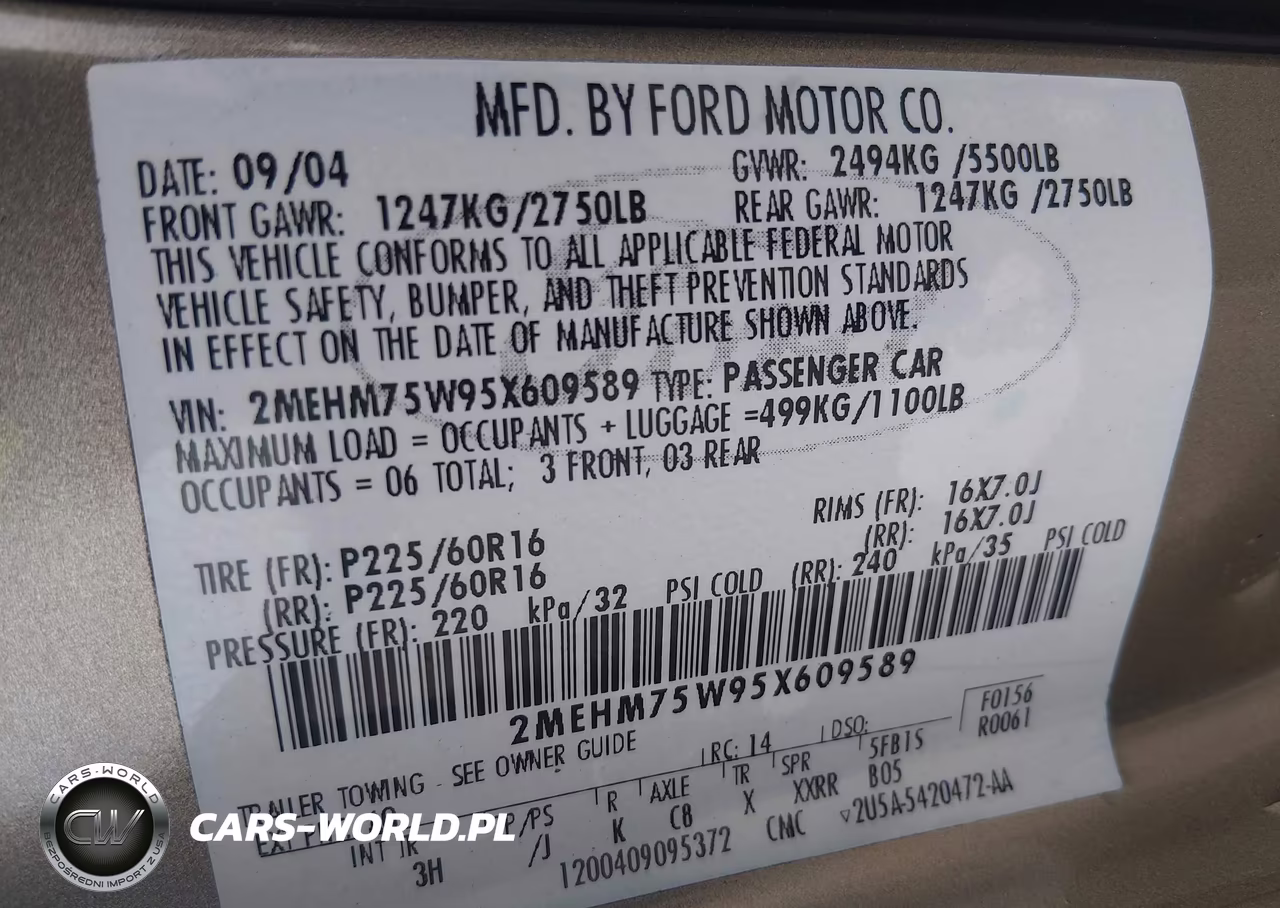 2005 Mercury Grand Marquis Ls-Lse VIN:2MEHM75W95X609589 - 9
