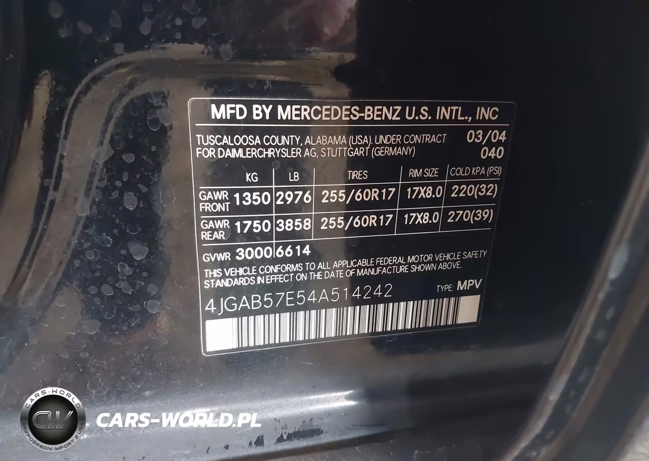 2004 Mercedes-Benz Ml 350 4Matic VIN:4JGAB57E54A514242 - 9