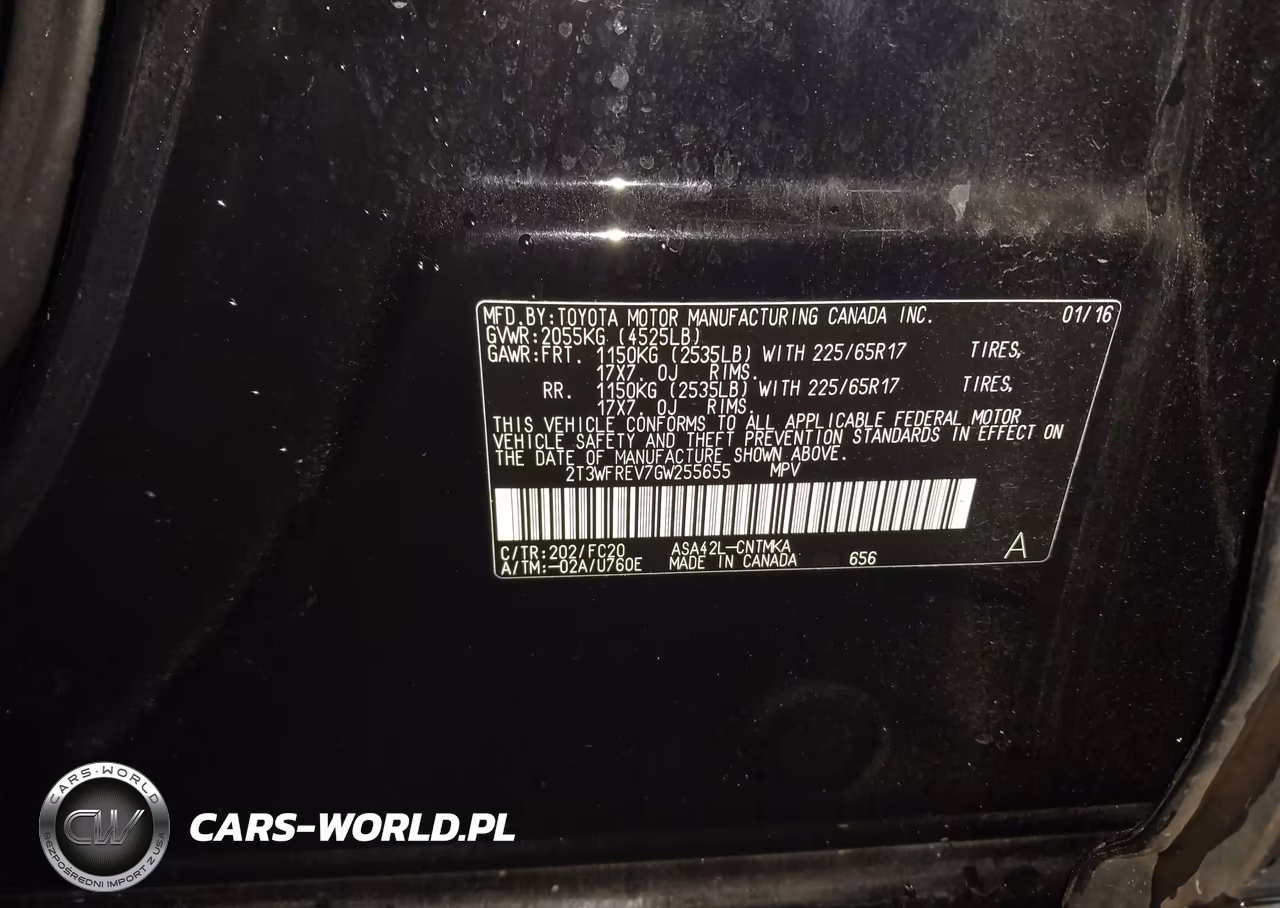 2016 Toyota Rav4 Xle VIN:2T3WFREV7GW255655 - 9