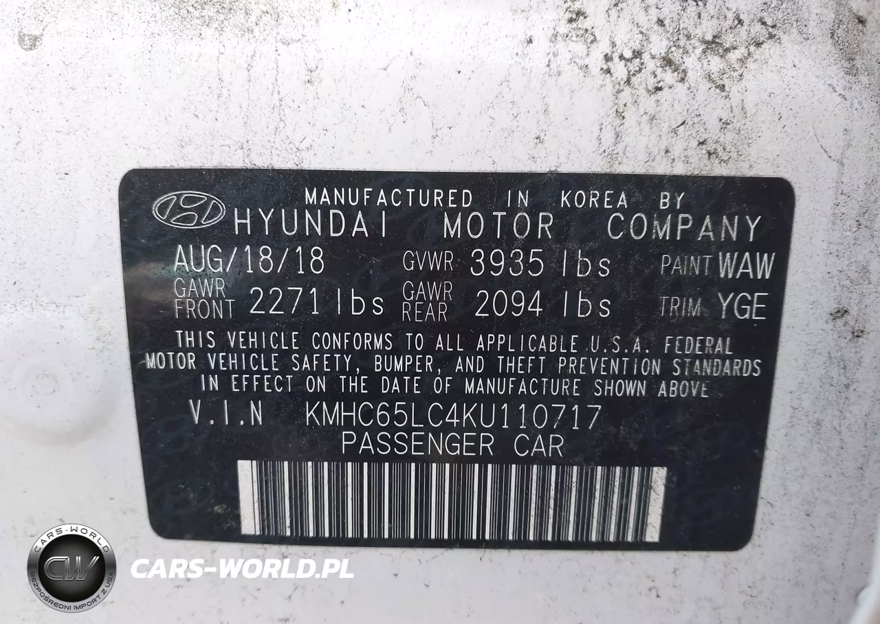 2019 Hyundai Ioniq Hybrid Blue VIN:KMHC65LC4KU110717 - 9