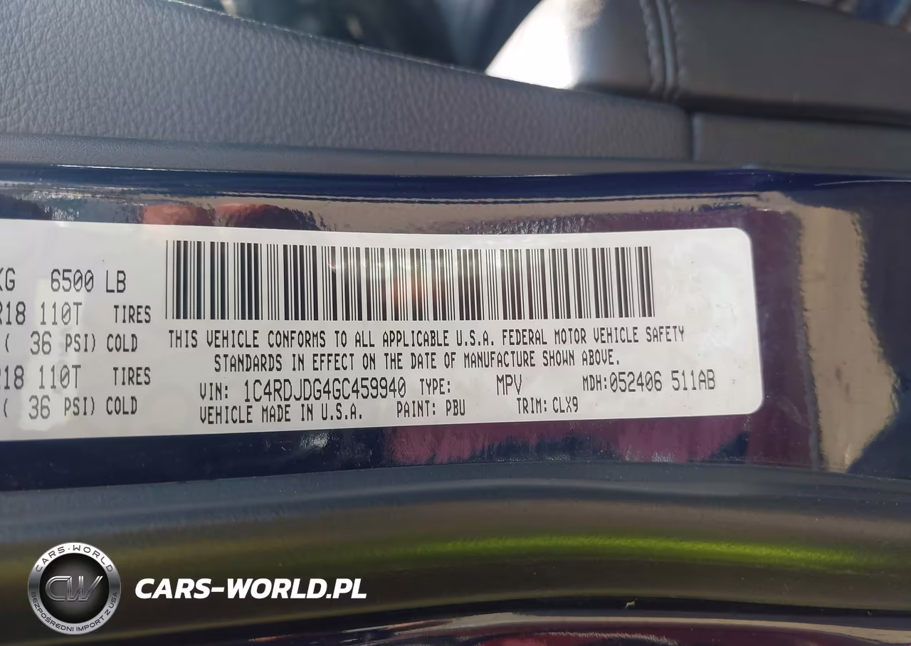 2016 Dodge Durango Limited VIN:1C4RDJDG4GC459940 - 9