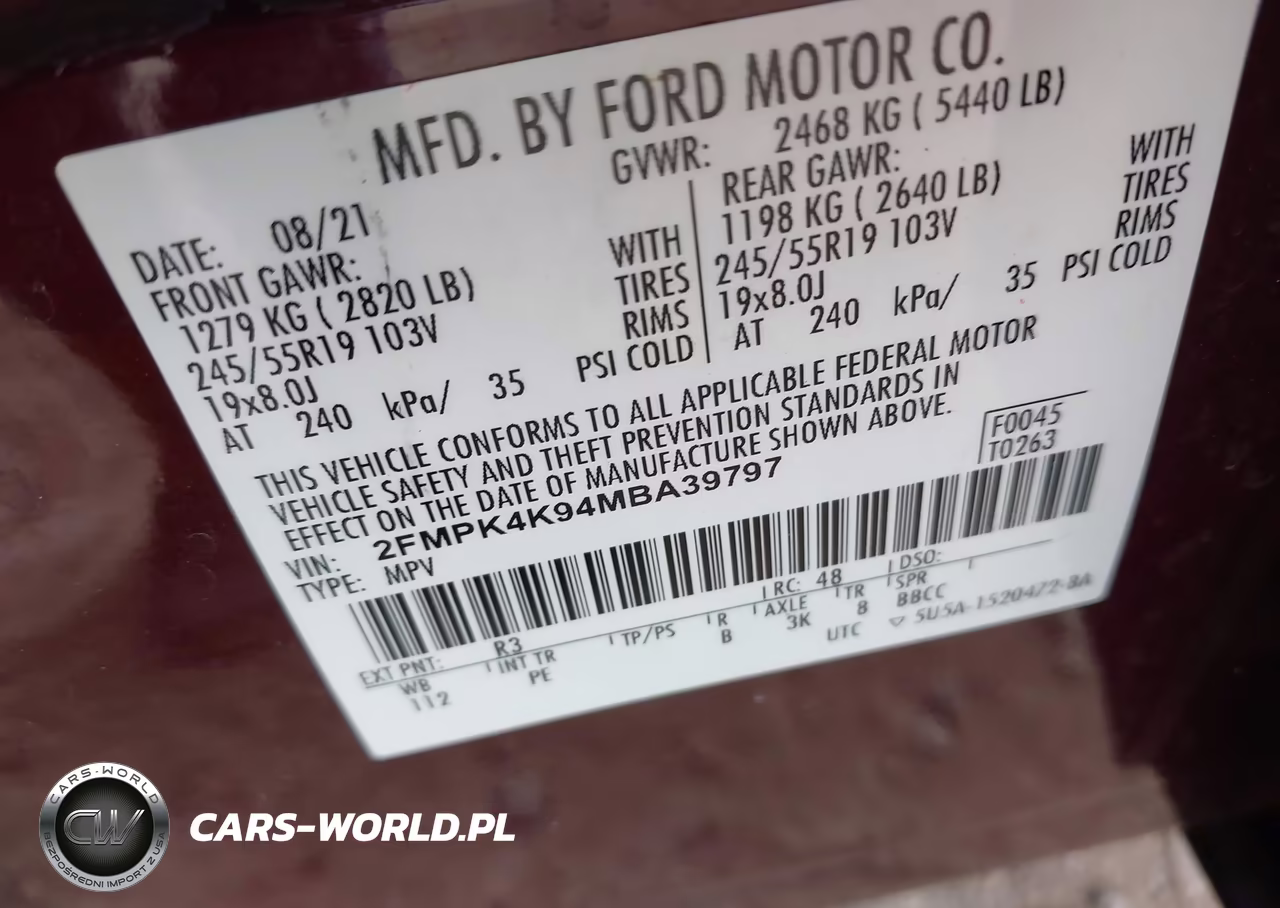 2021 Ford Edge Titanium VIN:2FMPK4K94MBA39797 - 9