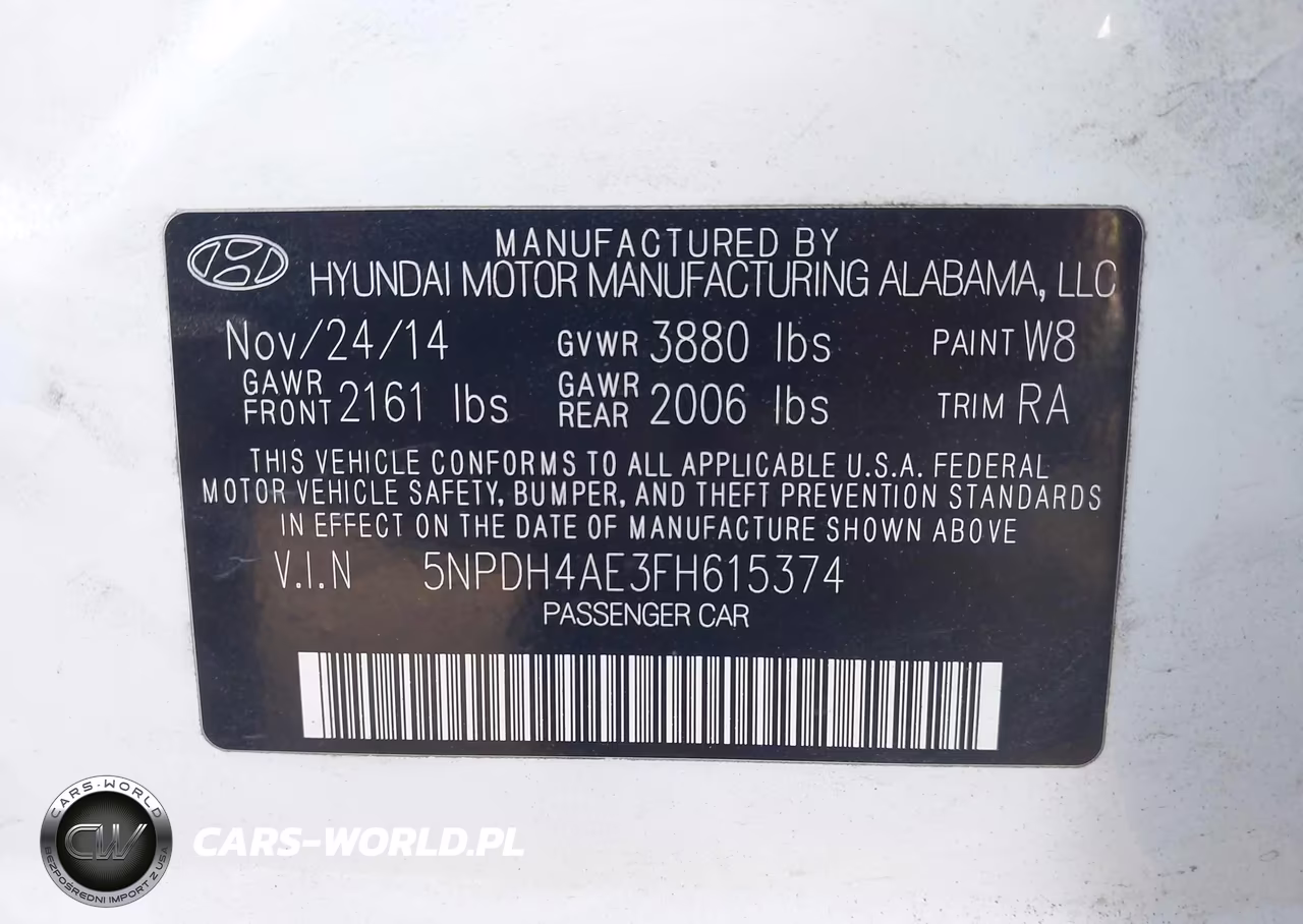 2015 Hyundai Elantra Se VIN:5NPDH4AE3FH615374 - 9