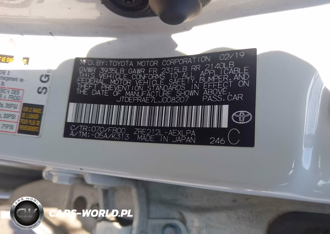2020 Toyota Corolla Le VIN:JTDEPRAE7LJ008207 - 9