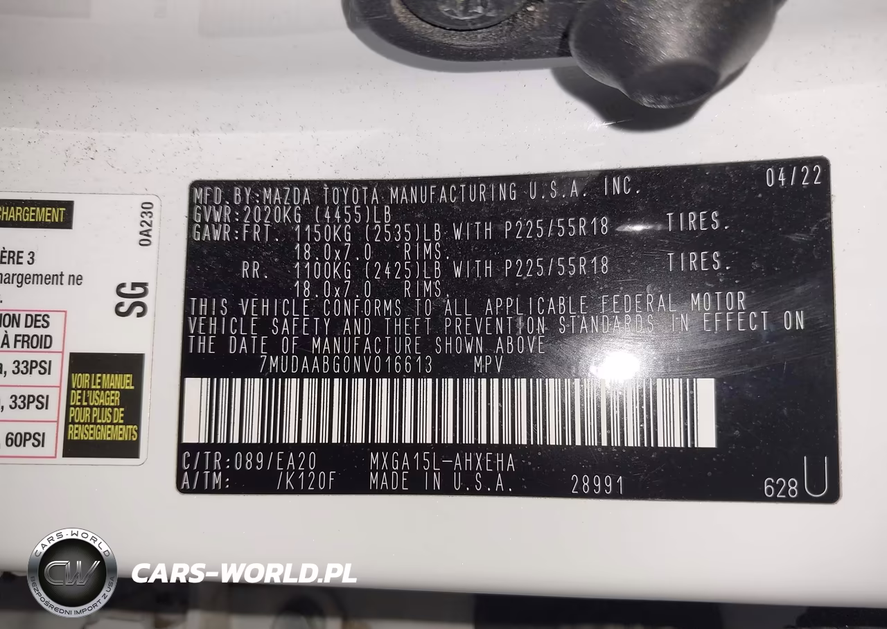 2022 Toyota Corolla Cross Xle VIN:7MUDAABG0NV016613 - 9