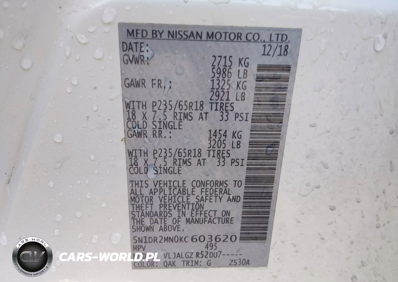 2019 Nissan Pathfinder Sl VIN:5N1DR2MN0KC603620 - 9