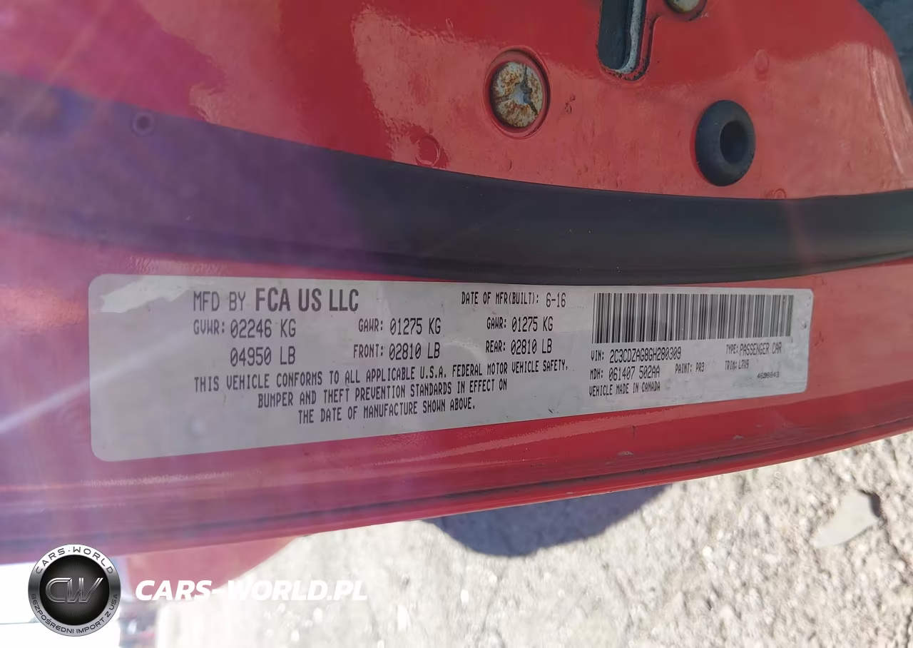 2016 Dodge Challenger Sxt VIN:2C3CDZAG8GH280309 - 9