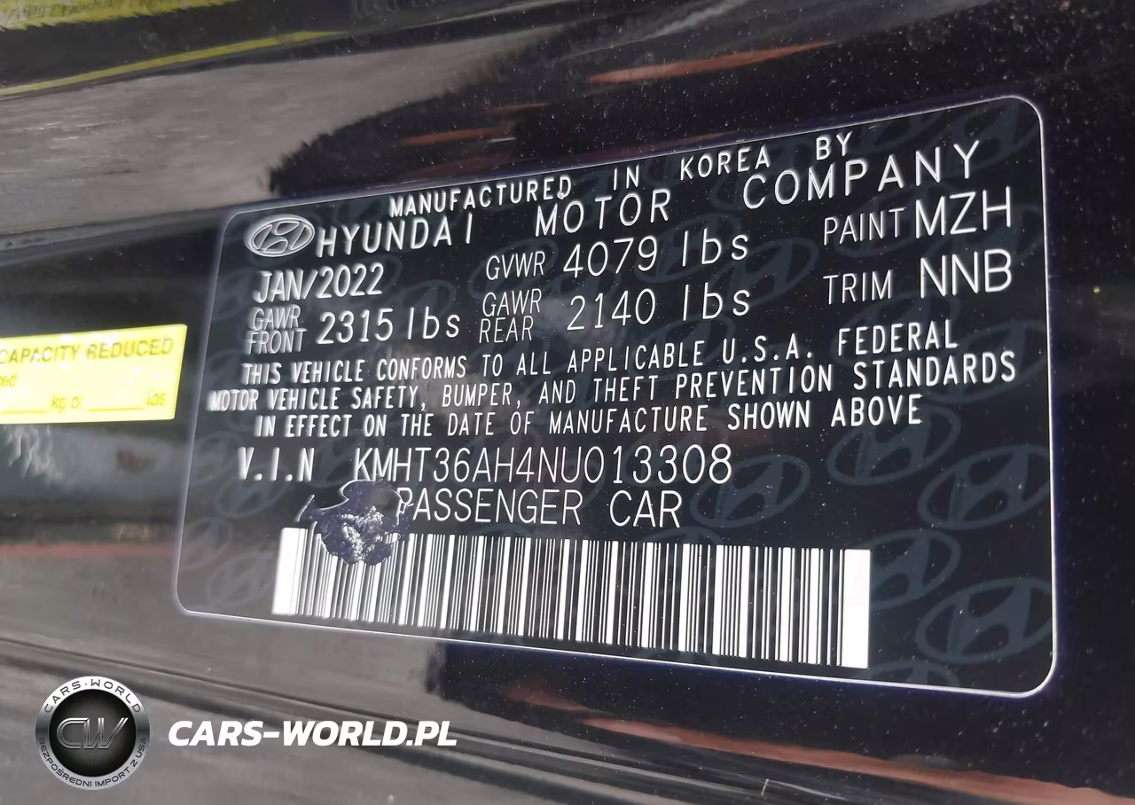 2022 Hyundai Veloster N VIN:KMHT36AH4NU013308 - 9