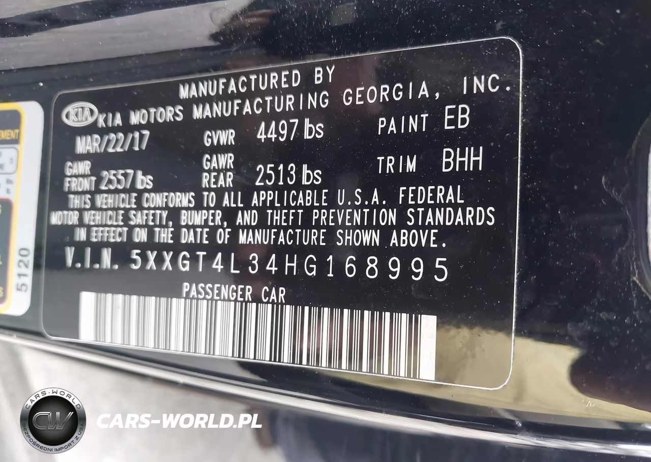2017 Kia Optima Lx VIN:5XXGT4L34HG168995 - 9