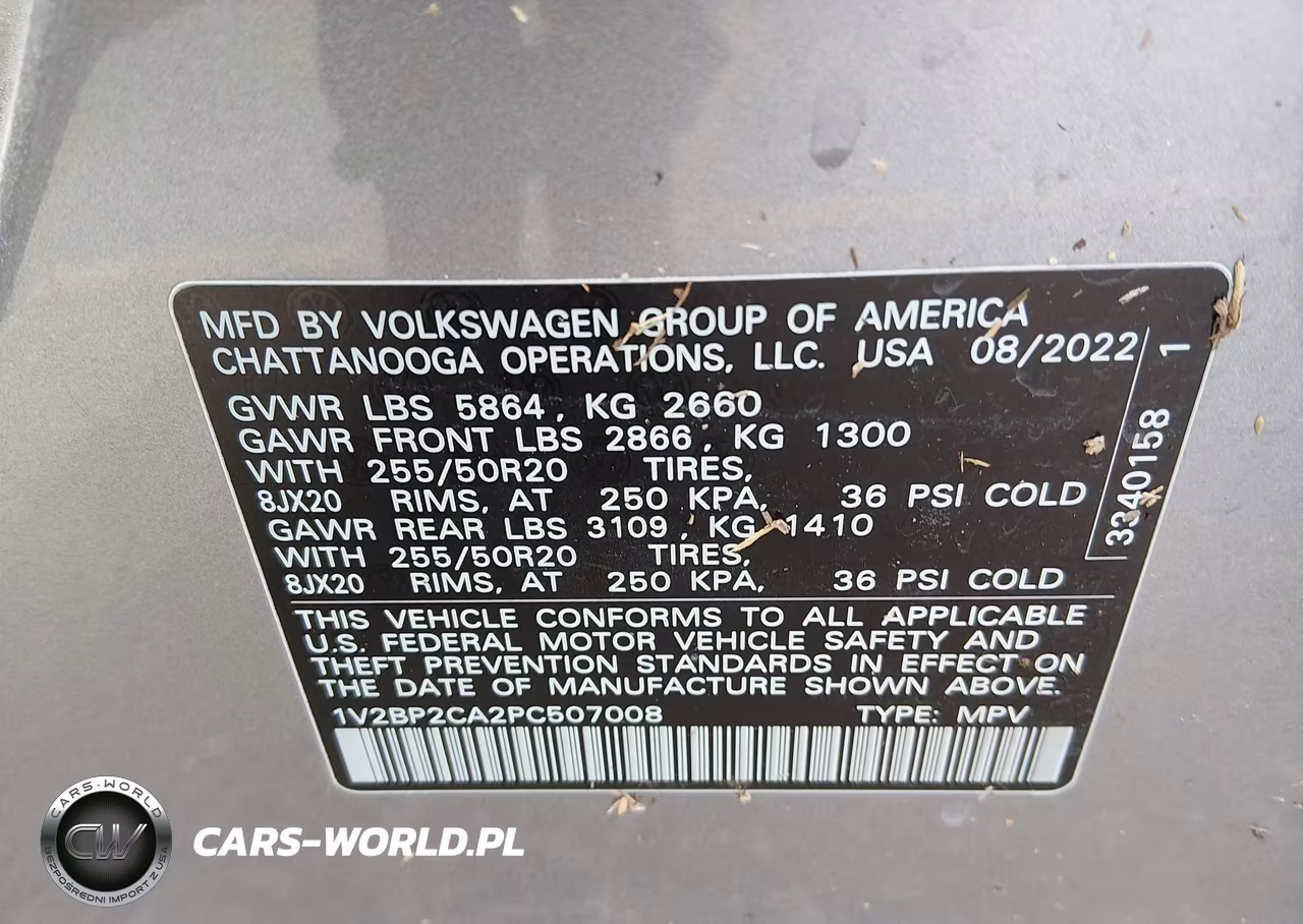 2023 Volkswagen Atlas 2.0T Sel VIN:1V2BP2CA2PC507008 - 9