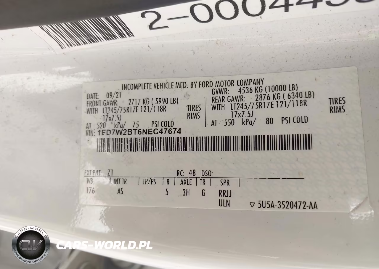 2022 Ford F-250 Xl VIN:1FD7W2BT6NEC47674 - 9