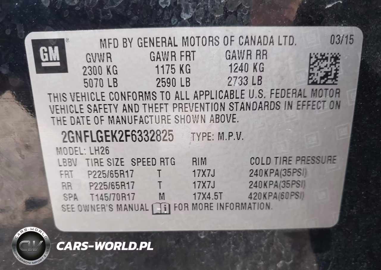 2015 Chevrolet Equinox 2Lt VIN:2GNFLGEK2F6332825 - 9