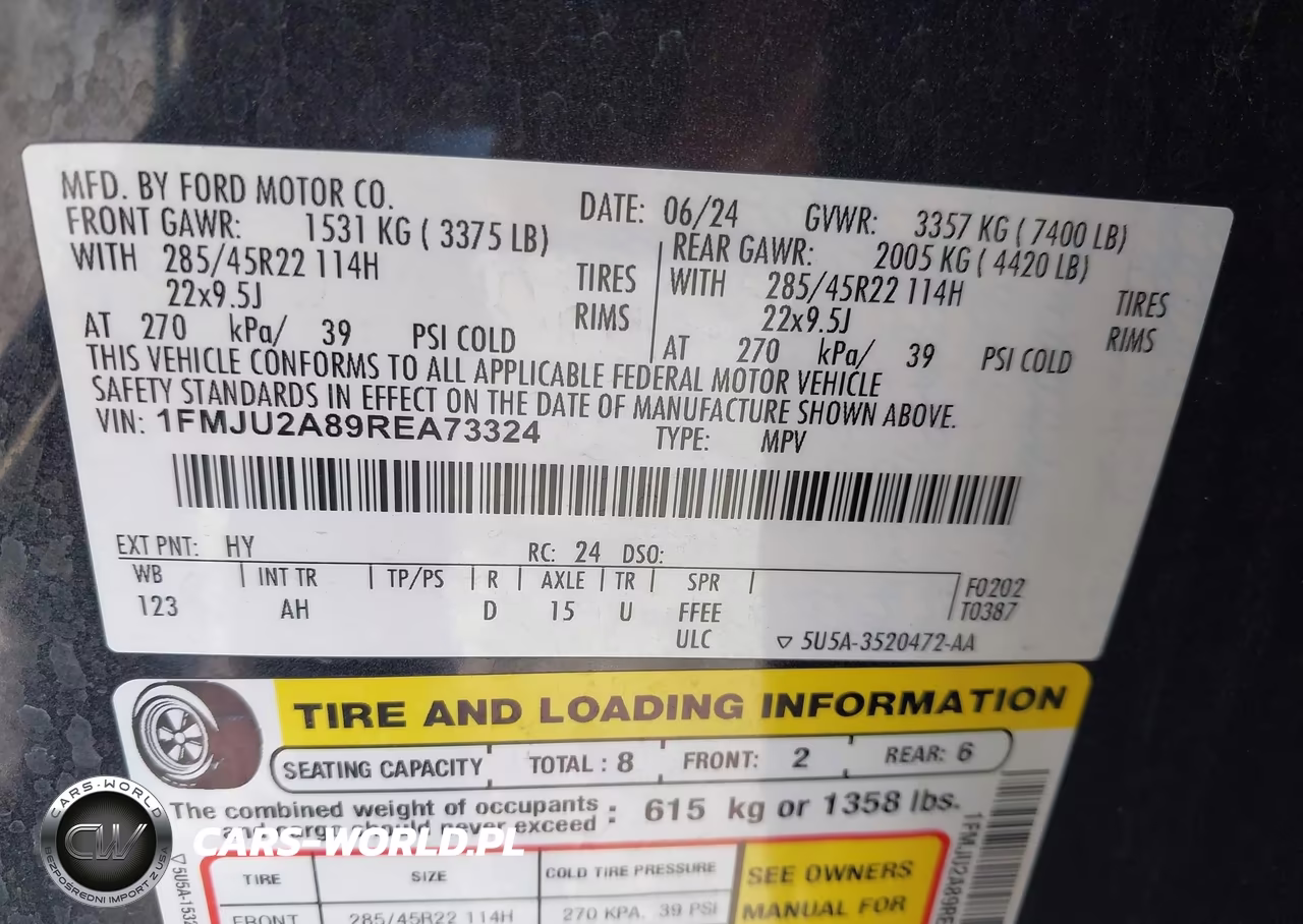 2024 Ford Expedition Limited VIN:1FMJU2A89REA73324 - 9