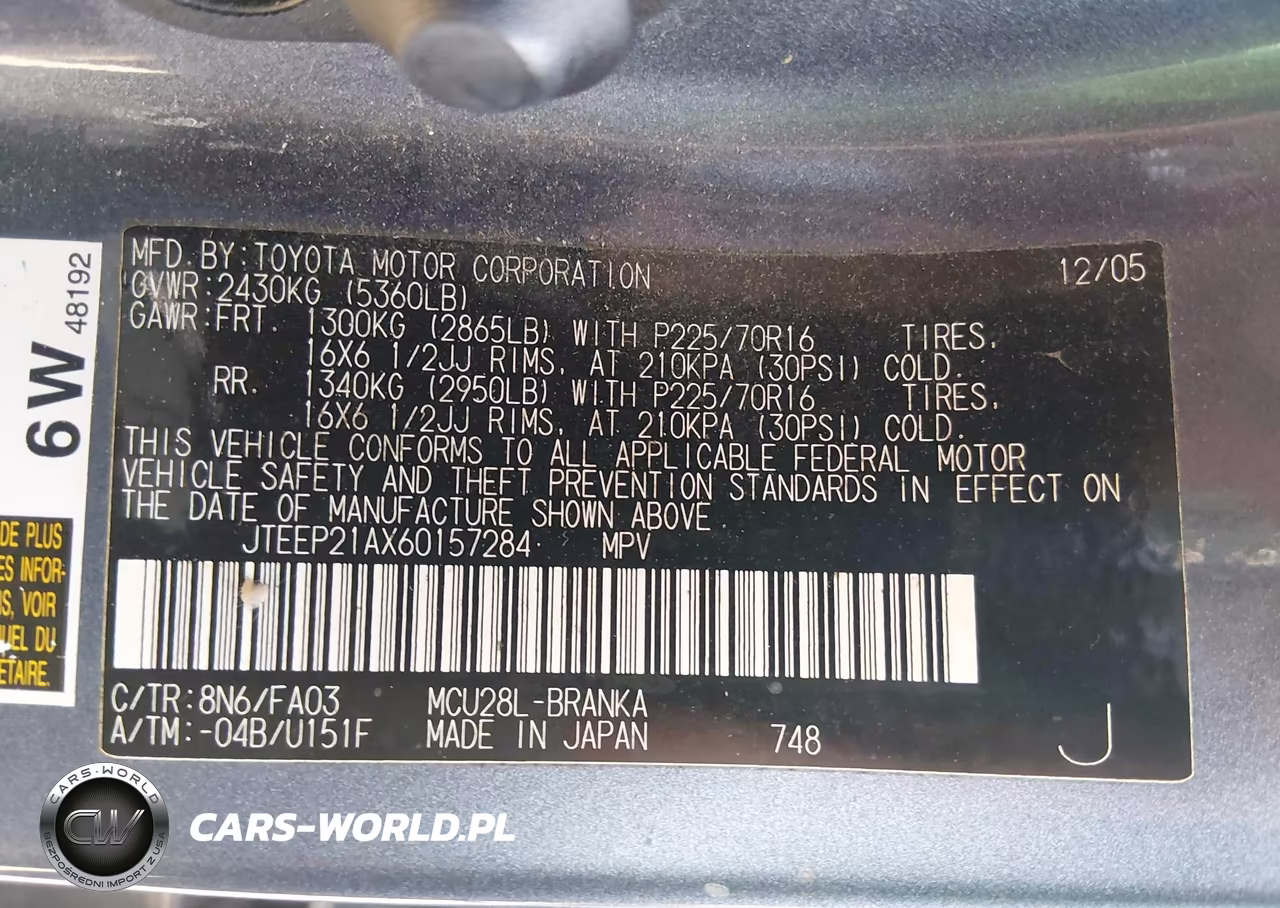 2006 Toyota Highlander V6 VIN:JTEEP21AX60157284 - 9
